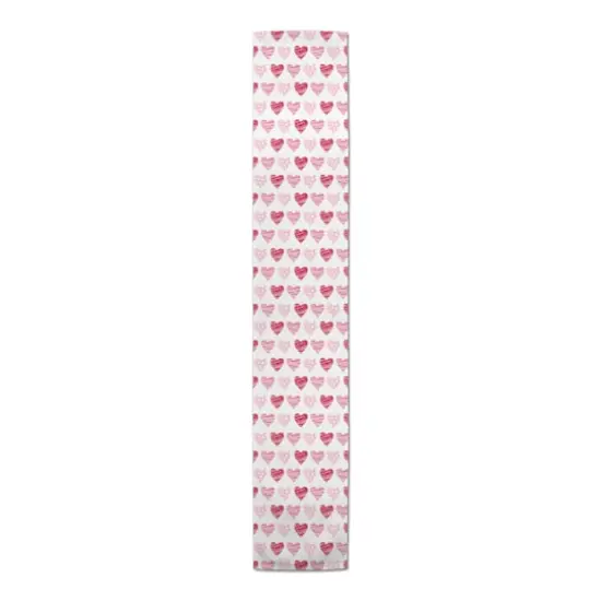 90" Poly Twill Tri Hearts Table Runner {1}