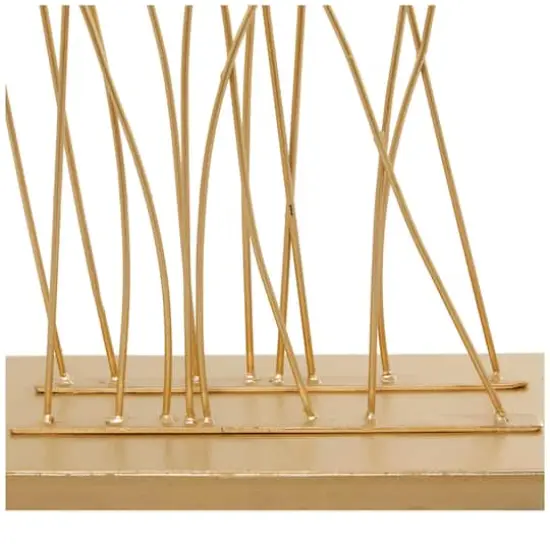 3.25ft. Gold Colored Metal Floral Sculpture with Crystal Embellishments {5}