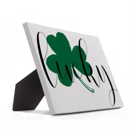 Lucky Clover 8" x 10" Tabletop Canvas {3}