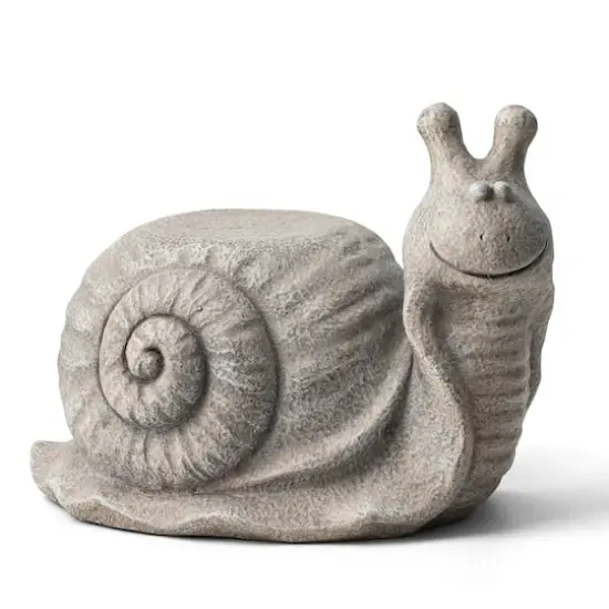 Glitzhome&reg; 16.25" Snail Garden Statue Planter Stand {1}