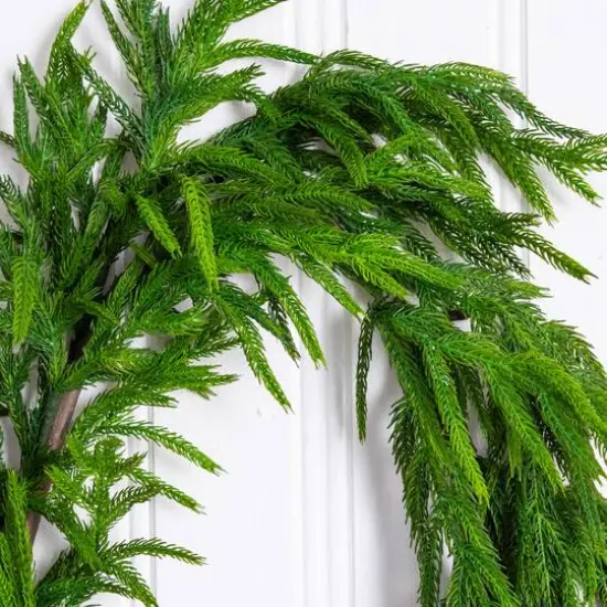 15ft. Artificial Real Touch Norfolk Island Pine Garland with Natural Look {4}