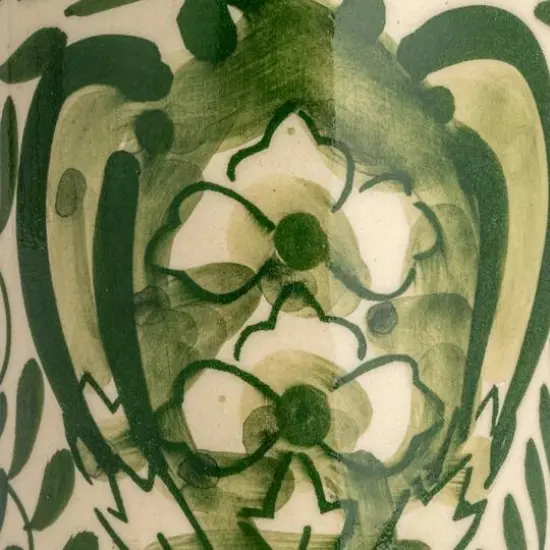 Hello Honey&reg; 5" Green Botanical Design Stoneware Canister {9}