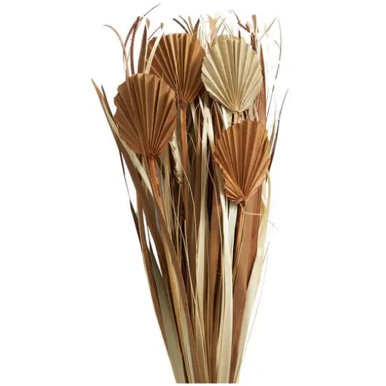 Beige & Tan Dried Grass & Fan Palm Bundle {4}