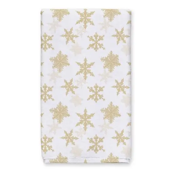 Cream Snowflake Tea Towel Set {4}