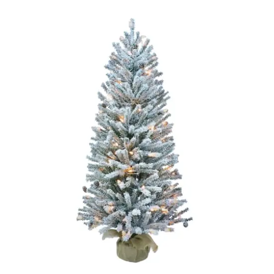 3 ft. Pre-Lit Flocked Fir Artificial Christmas Tree, 50 Lights {1}