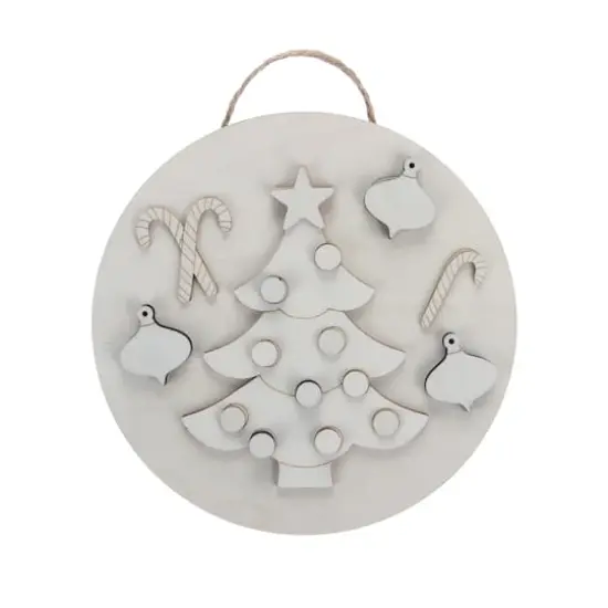 Candy & Christmas Tree Plaque DIY Wood D&eacute;cor Kit by Make Market&reg; {1}