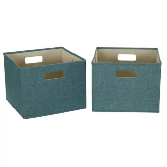Household Essentials Storage Cubes, 2ct. Teal {1}