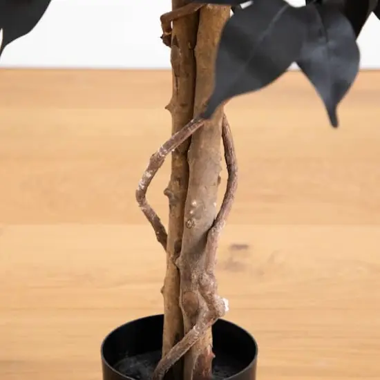 3ft. Artificial Halloween Black Ficus Tree with Natural Trunk {5}