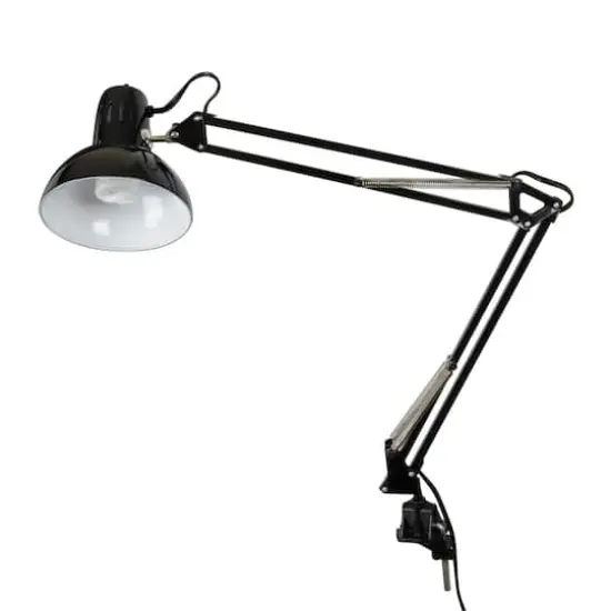 Studio Designs Black Metal Swing Arm Clamp Lamp {1}