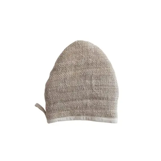 Hello Honey&reg; 6" Natural Hemp Fiber & Cotton Arched Oven Mitt {7}