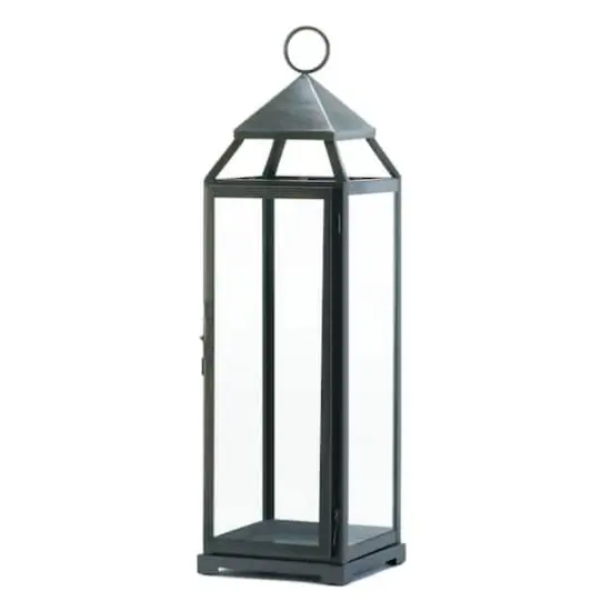 25'' Brushed Silver Lantern {1}