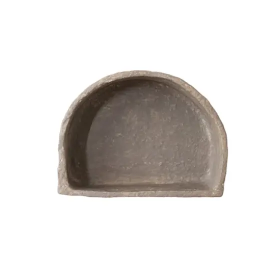 Hello Honey&reg; Gray Paper Mache Half Moon Wall Shelf {1}