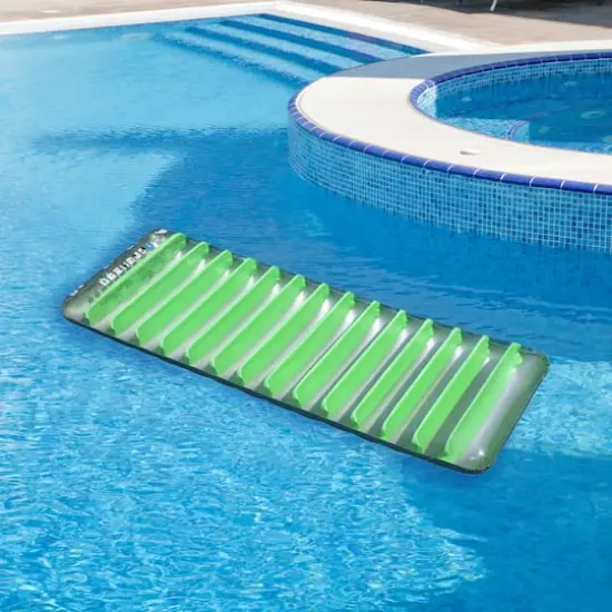 Swimline 6ft. Green & Gray Inflatable Sun Tanning Swimming Pool Mattress Raft {3}
