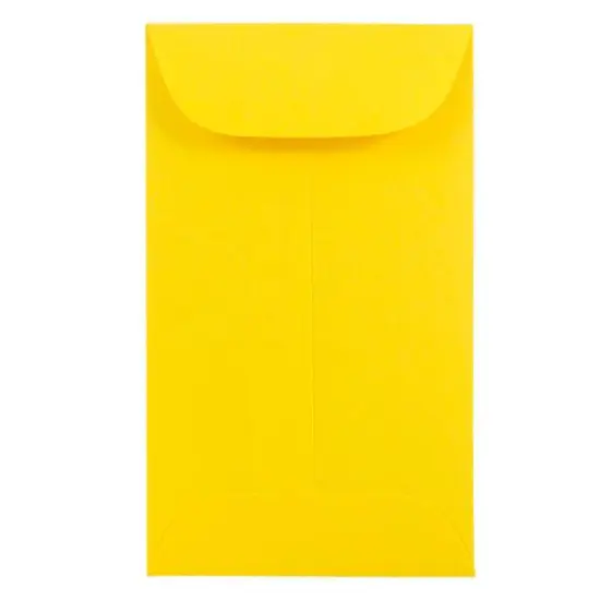JAM Paper #6 Coin Business Colored Envelopes, 50ct. Yellow {1}