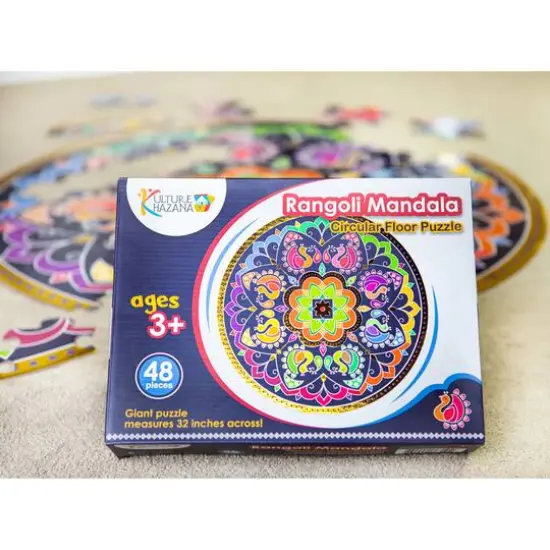 Kulture Khazana Rangoli Mandala 48 Piece Floor Puzzle {8}