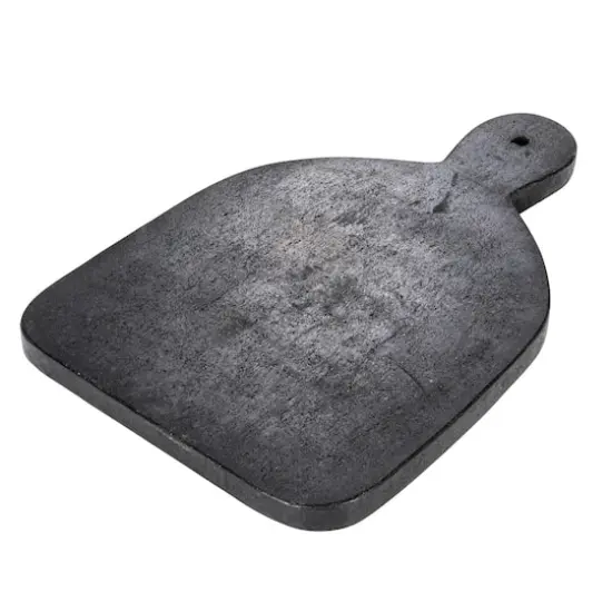 Hello Honey&reg; 12" Black Modern Marble Cutting or Charcuterie Board with Handle {1}