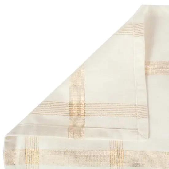 DII&reg; 72" Gold Lurex Plaid Table Runner {6}