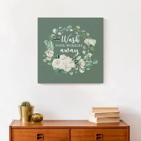 Wash Your Worries Away 16" x 16" Canvas Wall Art {5}