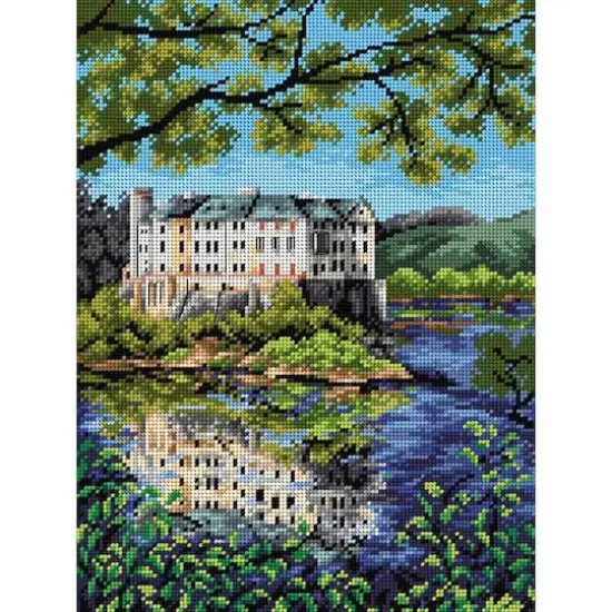 Orchidea Gobelin canvas for halfstitch without yarn Castle Orlik {1}