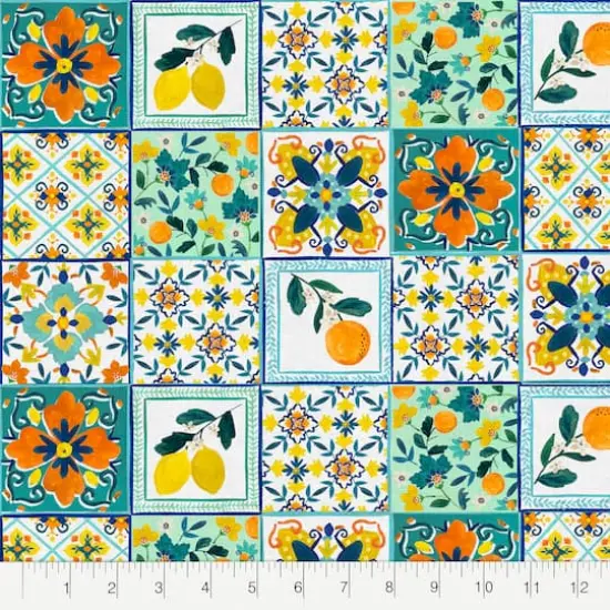 Fabric Editions Orchard Tile Cotton Fabric {3}