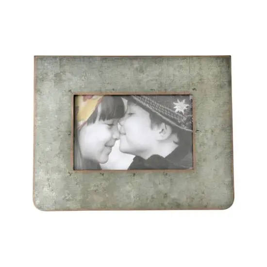 Hello Honey&reg; Galvanized 2-Sided Horizontal 3" x 5" Standing Picture Frame {6}