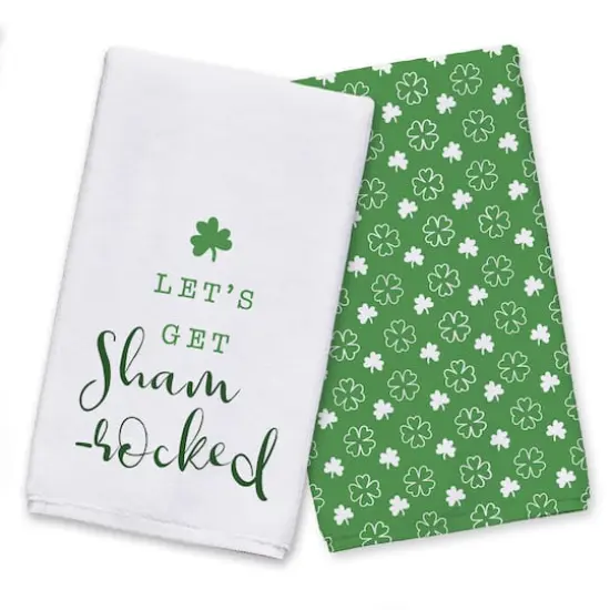 Lets Get Shamrocked Tea Towel Set of 2 {1}