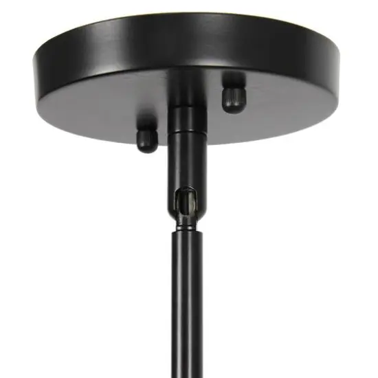 Lalia Home Ironhouse 7" Black 1-Light Metal Caged Mini Pendant {8}