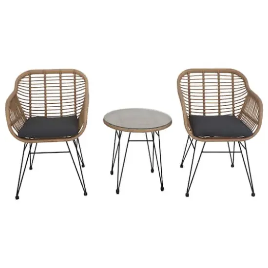 Coral Bay Rattan Outdoor Bistro Set with Cushions {1}