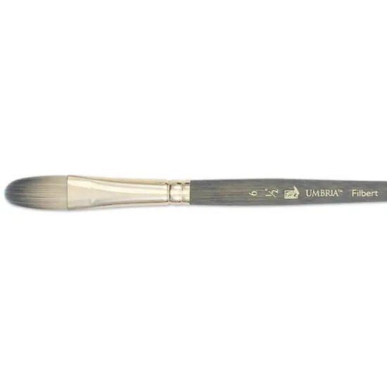 Princeton&trade; Umbria&trade; Synthetic Blend Short Handle Filbert Brush {3}