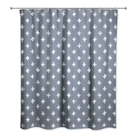 Crosses Shower Curtain Slate {1}