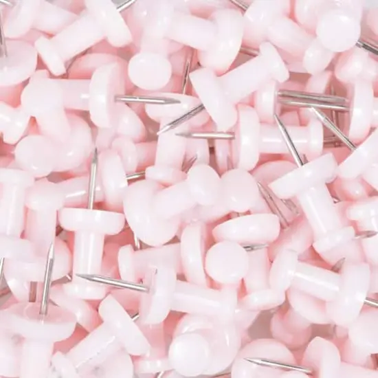 JAM Paper Colorful Standard Push Pins, 100ct. Baby Pink {5}