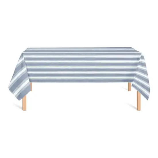 Designs Direct Blue Stripes Tablecloth {3}
