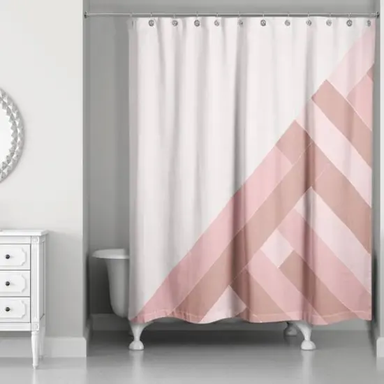Rectangle Lines 71" x 74" Shower Curtain {3}