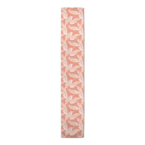 Nature Palm Indoor/Outdoor Table Runner Coral {1}