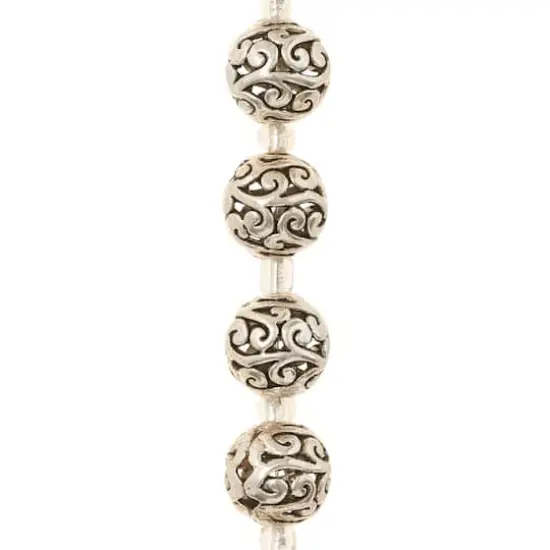 Silver-Plated Round Filigree Beads, 10mm by Bead Landing&trade; {1}