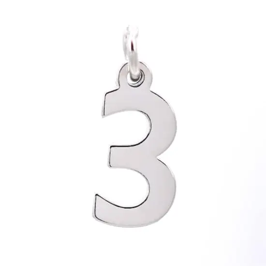 Sterling Silver Number Charm by Bead Landing&trade; 3 {1}