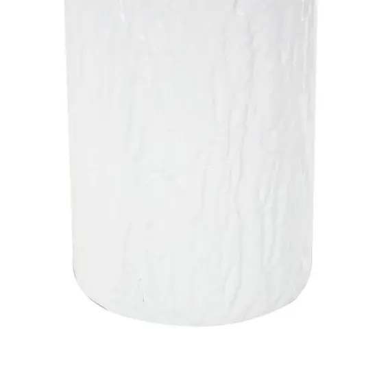 Brown & White Textured Metal & Wood Vase Set {6}