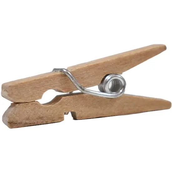 JAM Paper 7/8" Wood Clothespins, 100ct. Natural Brown {5}
