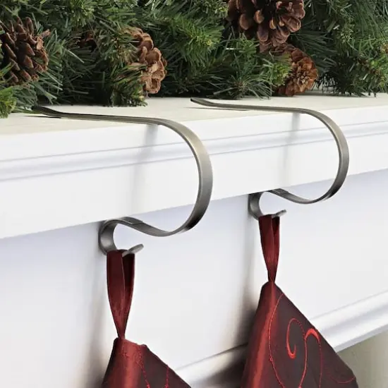 Original MantleClip&reg; Pewter Stocking Holders, 2ct. {3}