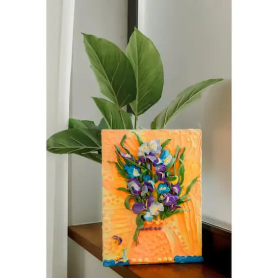 OKTO Sensory Art 3D Vincent Van Gogh Irises Clay Painting Kit {10}