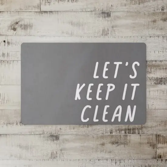 Let's Keep It Clean 18" x 27" Floor Mat {3}