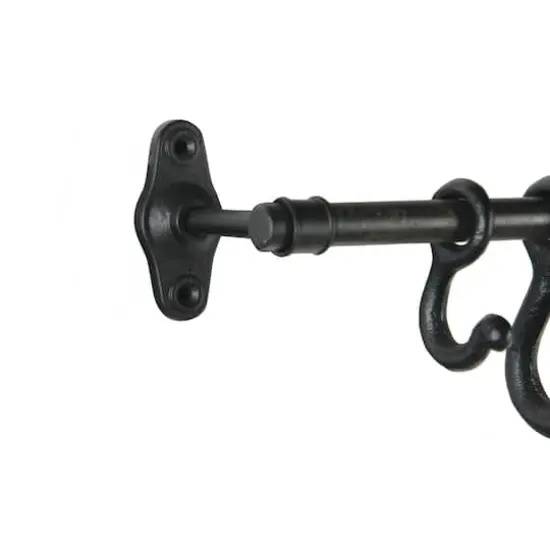 Hello Honey® 4ft. Decorative Forged Metal Wall Rod with 18 Hooks {5}