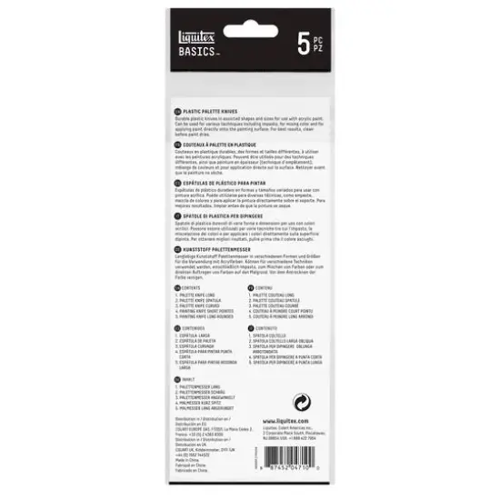 Liquitex&reg; 5-Piece Plastic Palette & Painting Knives Set {4}