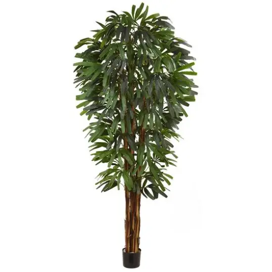 7ft. Potted Raphis Silk Palm Tree {1}