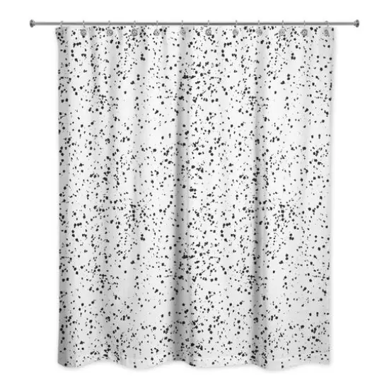 Monochromatic Dot Pattern 71" x 74" Shower Curtain {1}