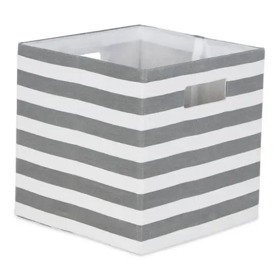DII&reg; Striped Square Storage Cube Mineral {1}