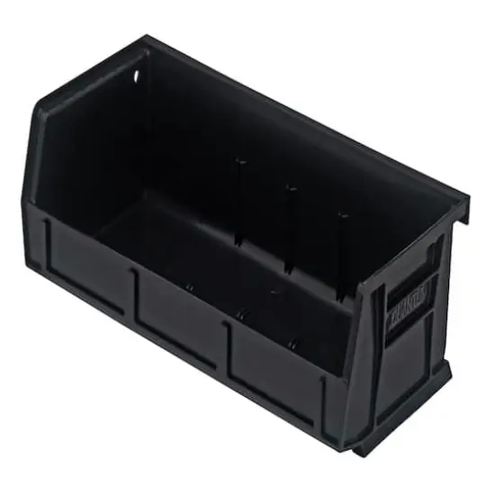 Quantum Storage Systems&reg; Black 5.375" x 11" x 3" ULTRA Stack & Hang Bins, 8ct. {1}