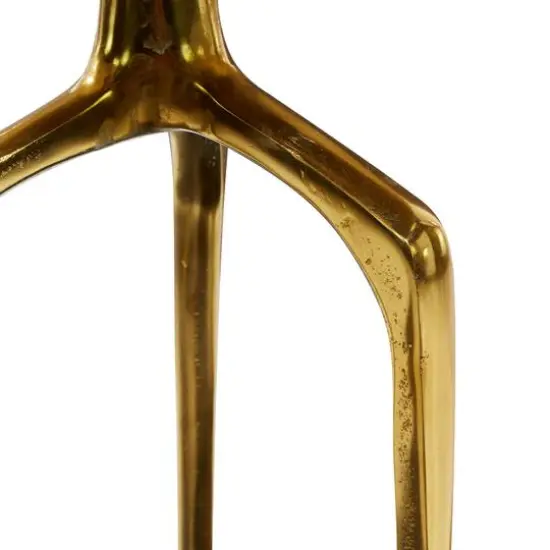 25" Gold Aluminum Contemporary Accent Table {5}