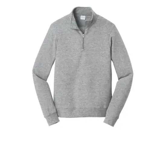 Port & Company® Fan Favorite™ Fleece 1/4 Zip Pullover Adult Sweatshirt Athletic Heather {1}