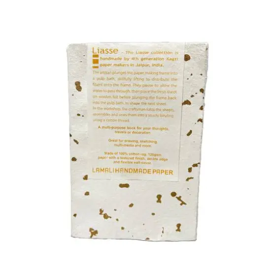 Lama Li Liasse Speckled Gold Soft-Cover Handmade Book {6}